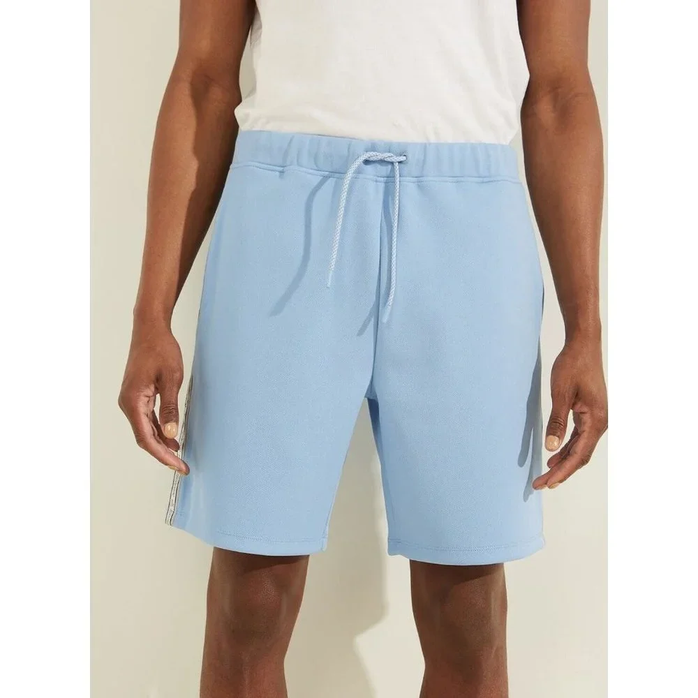 $99 Guess Men's Eco Faint Blue Darrel Active Short Size L
